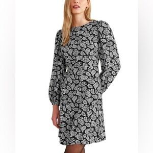 Boden Monochrome Patterned Dress